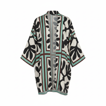 Esmara Women's Linen Abstract Print Kimono
