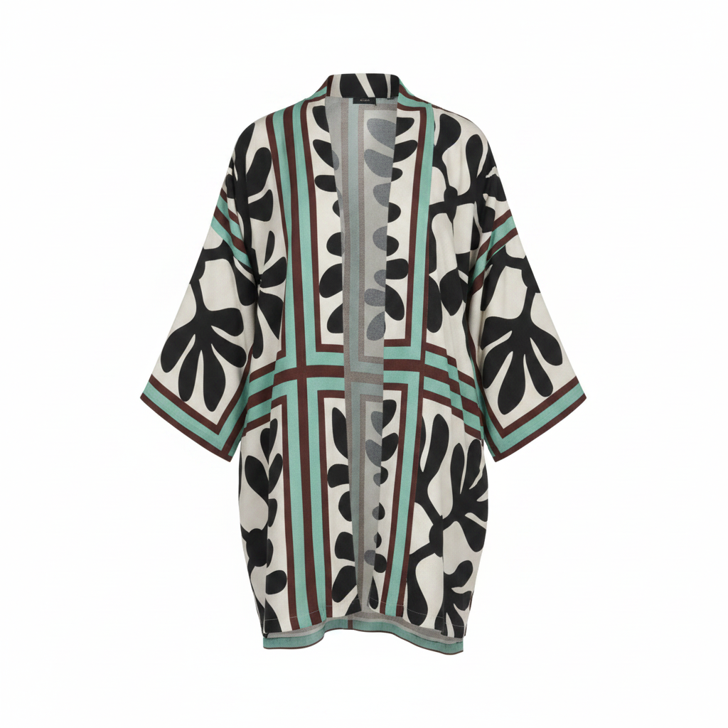 Esmara Women's Linen Abstract Print Kimono