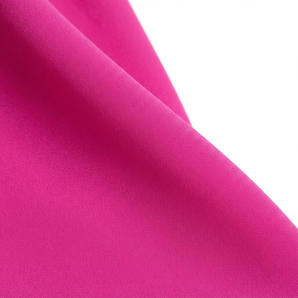 Women's Bright Pink Pleated Long Sleeve Blouse