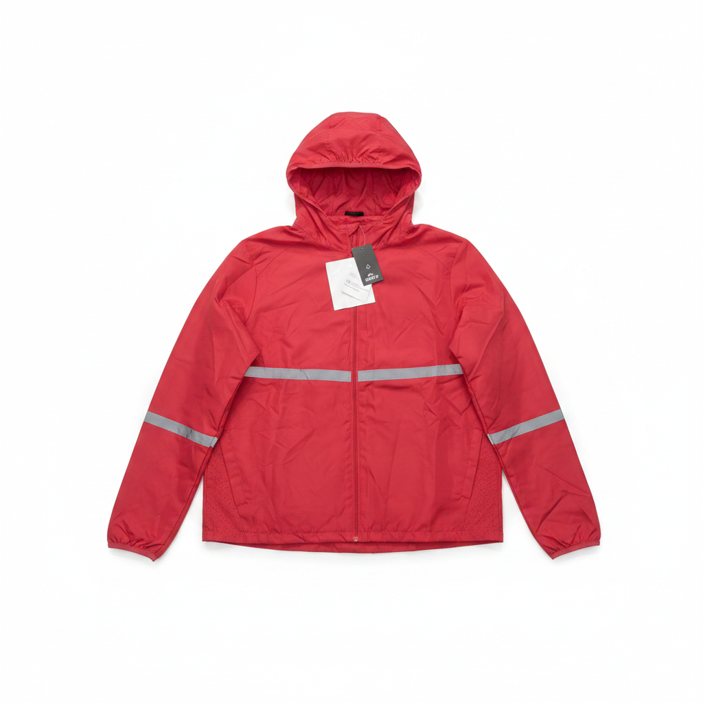 Crivit Women's Reflective Running Windbreaker Jacket - Red