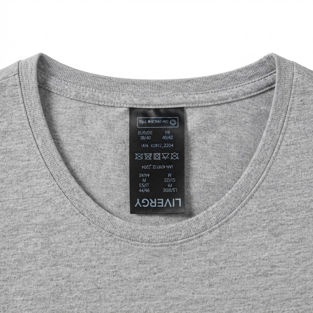 LIVERGY Men's Grey V-Neck Cotton Undershirt