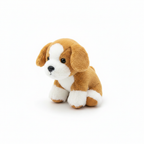 Premium Brown and White Cuddly Dog Plush Toy
