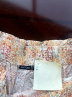 Terracotta Floral Print Elasticated Waist Shorts