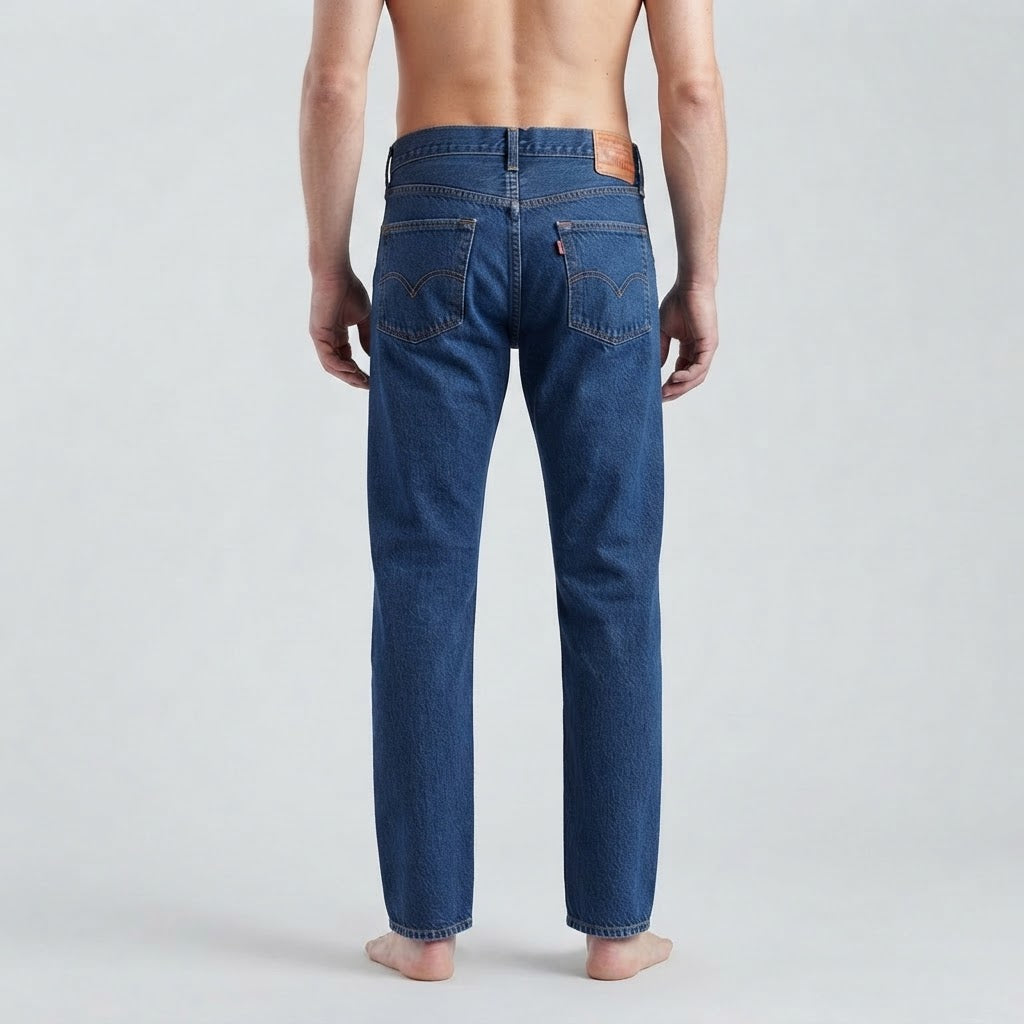 Levi's Levi's 501 Indigo Straight Leg Jeans with Button Fly