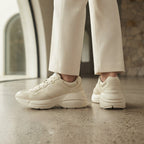 GUCCI Gucci Ivory Leather Chunky Low-Top Sneakers