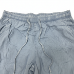 Women's Light Blue Wide Leg Lyocell Drawstring Trousers