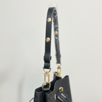 LOUIS VUITTON Women's Black Embossed Drawstring Bucket Bag