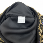 Women's Black & Gold Sequin Art Deco Flapper Dress