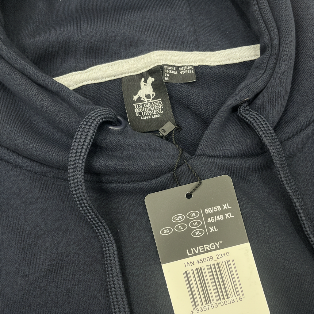 U.S. Grand Polo Men's Navy Blue Drawstring Hoodie XL