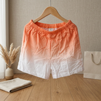 SHEIN Coral Ombré Toddler Pull-on Shorts with Elasticated Wa