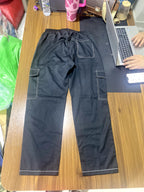 represent Black Relaxed Cargo Trousers with White Contrast S