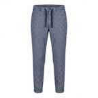 BANANA REPUBLIC Men's Blue Textured Linen Blend Drawstring T