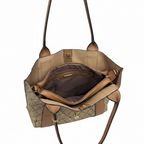 Bessie London Monogram Tote Bag with Matching Pouch