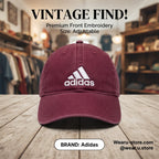 adidas Adidas Burgundy Curved-Brim Baseball Cap