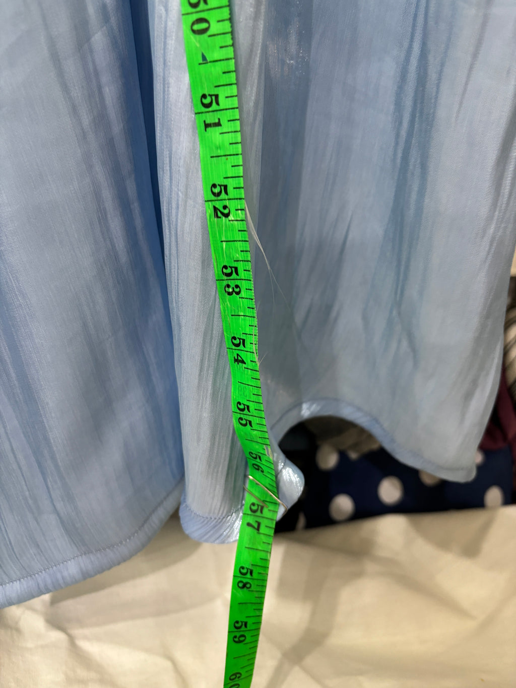 Powder Blue Crinkle Organza Floor-Length Abaya Dress