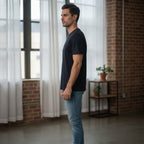 Cotton:On Cotton:On Navy Crew-Neck Regular Fit Cotton T-Shir