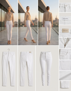 Curve Appeal White High-Rise Essential Skinny Jeans Size 12