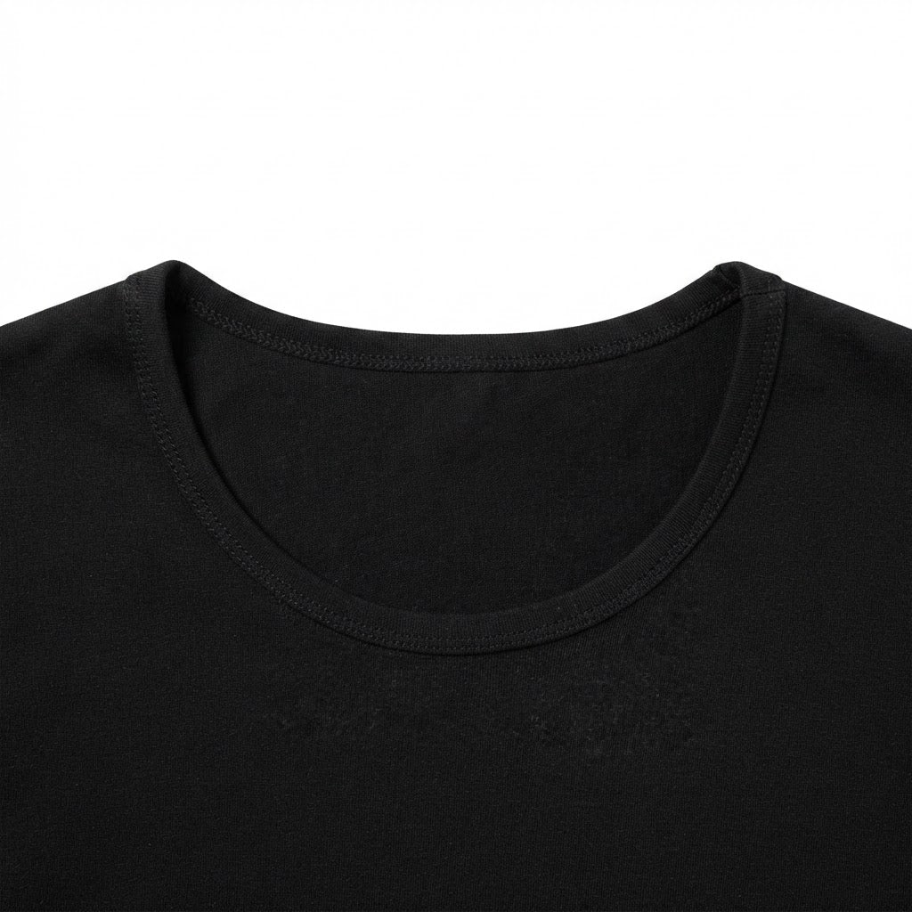 LIVERGY Men's Black Cotton Jersey Short Sleeve Undershirt