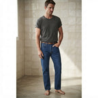 Levi's Indigo Blue Straight Leg Jeans with Button Fly