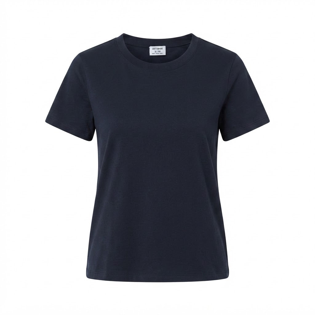 Cotton:On Cotton:On Navy Crew-Neck Regular Fit Cotton T-Shir