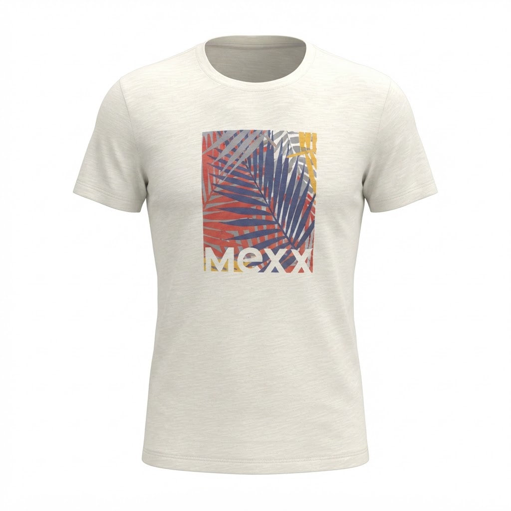MEXX Women's White Tropical Palm Graphic T-Shirt