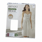 Esmara Women's Cotton Summer Dress Beige Spaghetti Strap