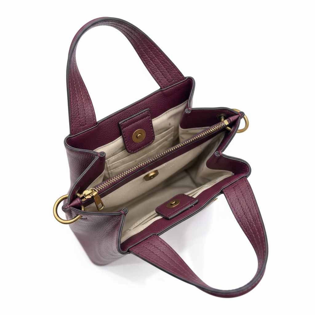 Guess Burgundy Pebbled Mini Crossbody Bag