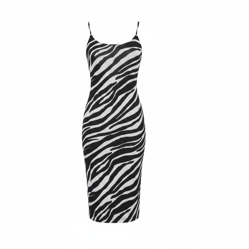 Esmara Women's Zebra Print Knitted Midi Dress