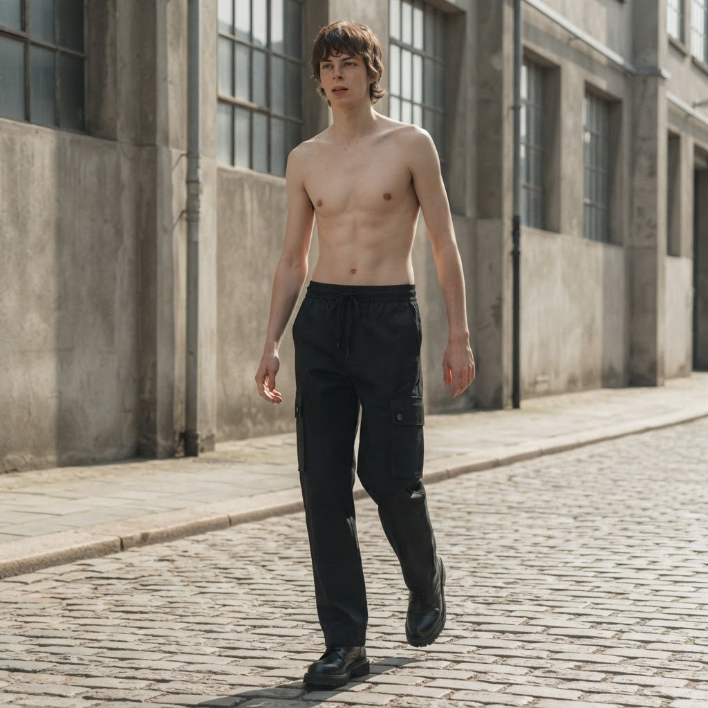 represent Black Relaxed Fit Multi-Pocket Cargo Trousers