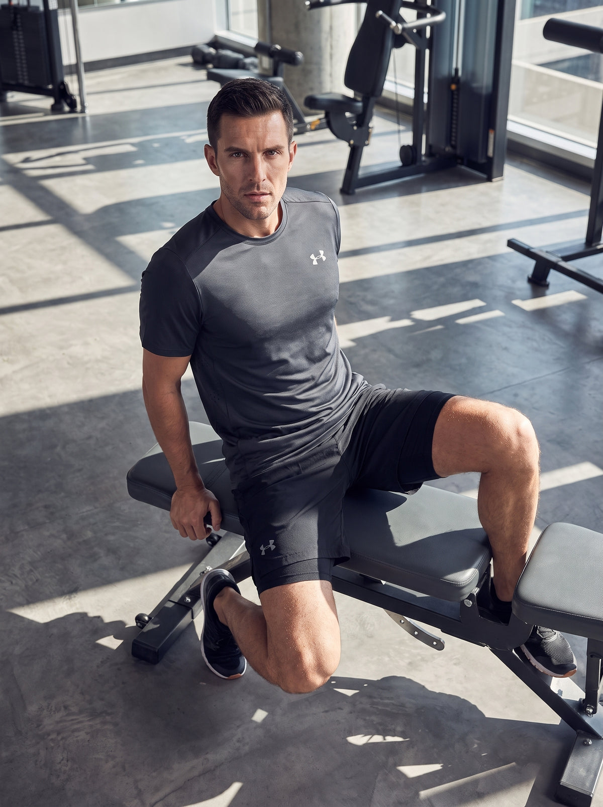 [WearU Generated:campaign_2] Dark Charcoal Grey Straight Athletic Tee – campaign 2