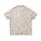 H&M Women's Beige Linen Short Sleeve Button Down Shirt