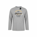 LIVERGY Men's Gray Long Sleeve Graphic T-Shirt - Size M