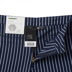 Women's Navy and White Striped Tailored Shorts