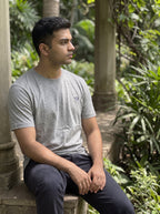 [WearU Generated:campaign_2] Fred Perry Heather Grey Marl Cotton Jersey T-Shirt – campaign 2