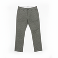 Men's Grey Textured Slim Fit Wool Blend Trousers