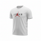 JORDAN Men's White Graphic Print Short Sleeve Cotton T-Shirt