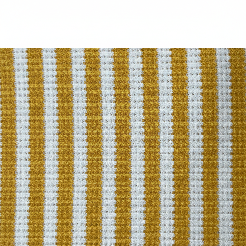Esmara Women's Mustard Yellow Striped Cotton Crop Top