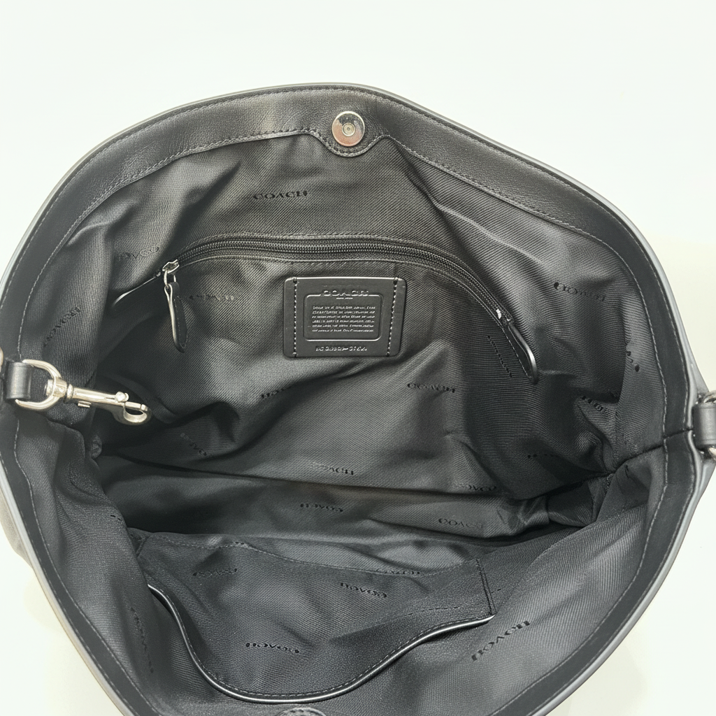 Coach Signature Canvas & Leather Shoulder Bag