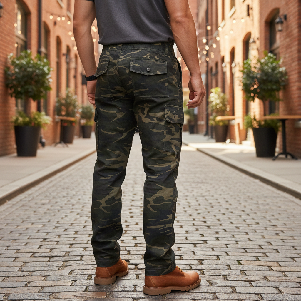Men's XXIII Camouflage Cargo Pants - Green Camo
