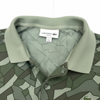 Lacoste Men's Green Geometric Slim Fit Polo Shirt