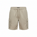 Livergy Men's Khaki Cargo Shorts with Elastic Waist