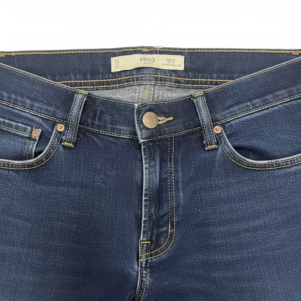 Mango Man Jan Slim Fit Indigo Denim Jeans
