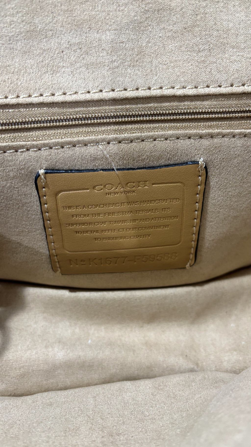 COACH NEW YORK Steel Blue Embossed Leather Shoulder Bag