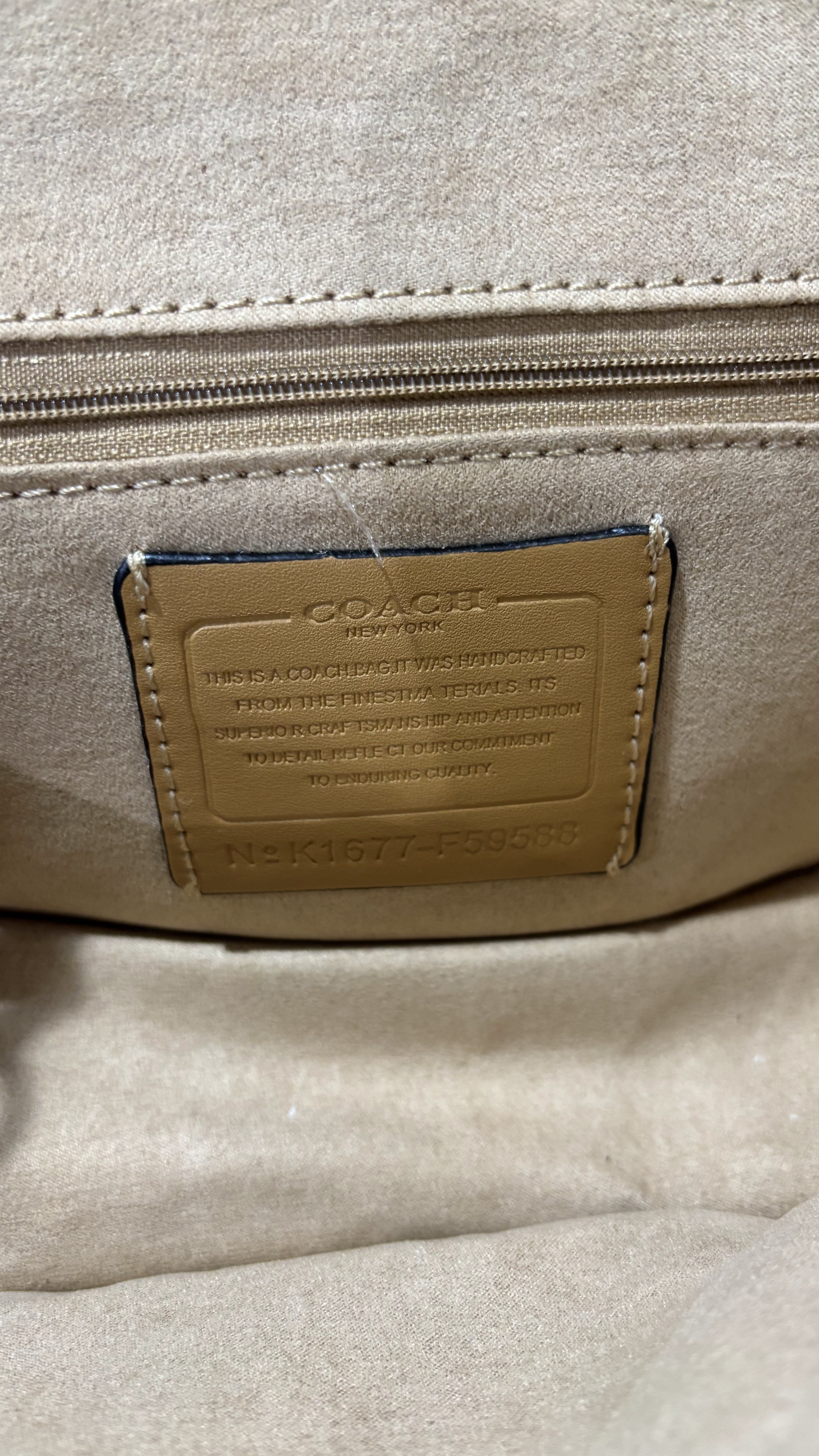 COACH NEW YORK Steel Blue Embossed Leather Shoulder Bag