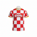 Ožujsko Men's Red & White Checkered Beer Logo T-Shirt Size S