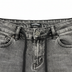 Livergy Men's Grey Acid Wash Denim Cargo Joggers