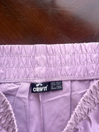 Lilac and Slate Blue Color-Block Athletic Running Shorts