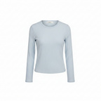 Ardene Collective Light Blue Ribbed Long Sleeve Top