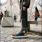 Christian Louboutin Luxury Studded Patchwork High-Top Sneake
