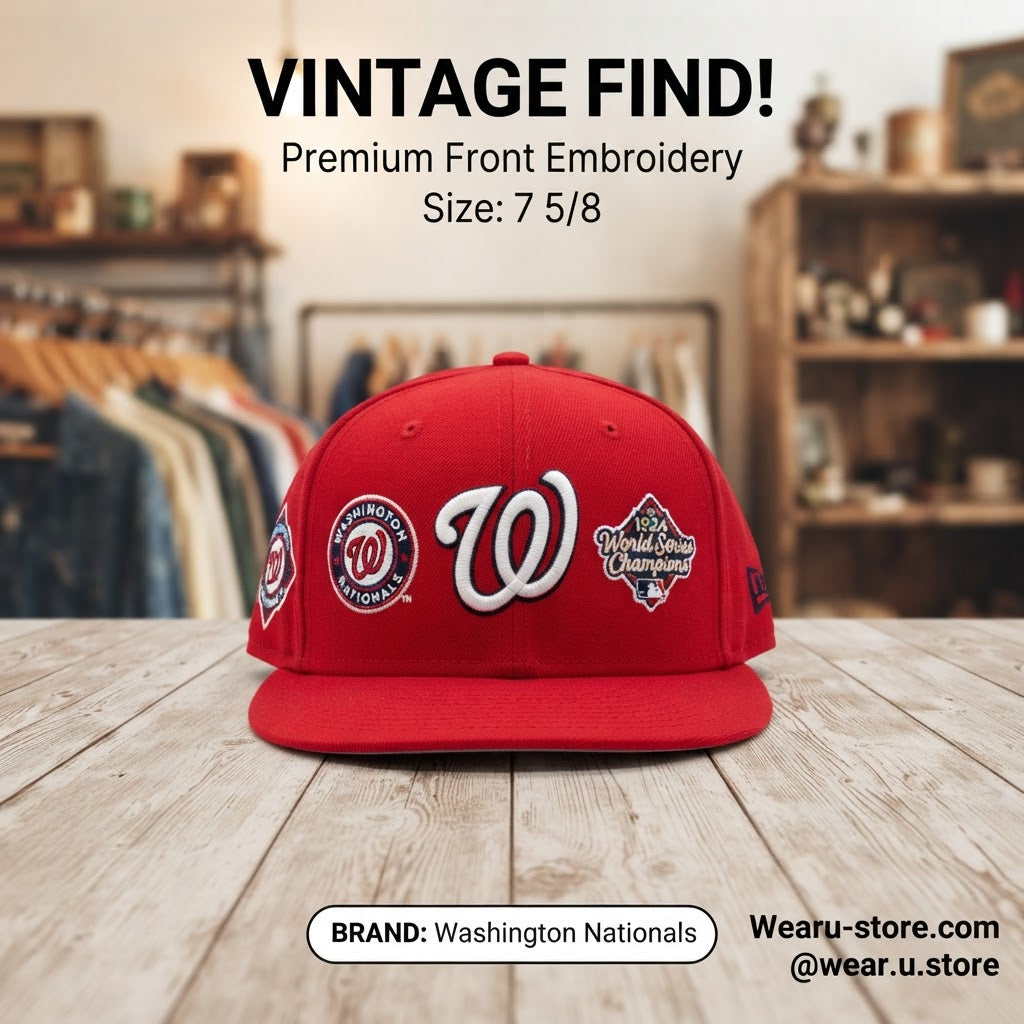 New Era Red Washington Nationals Flat-Brim Cap